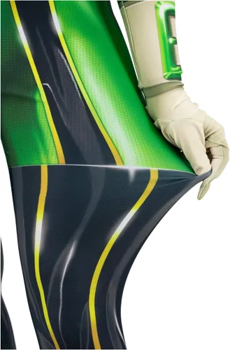 Vista 5 de C-ZOFEK Body para mujer, disfraz de cosplay, overol verde para Halloween