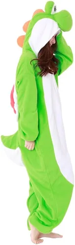 Vista 8 de SAZAC Kigurumi Super Mario Bros. Yoshi - Mono de disfraz de Halloween Verde