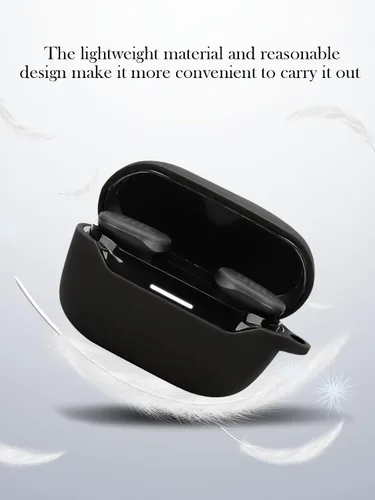 Vista 6 de Funda para JBL Endurance Race 2 True Wireless in Ear Earbuds, protección suave, a prueba de golpes, funda de silicona BOVUGAC con llavero, kit