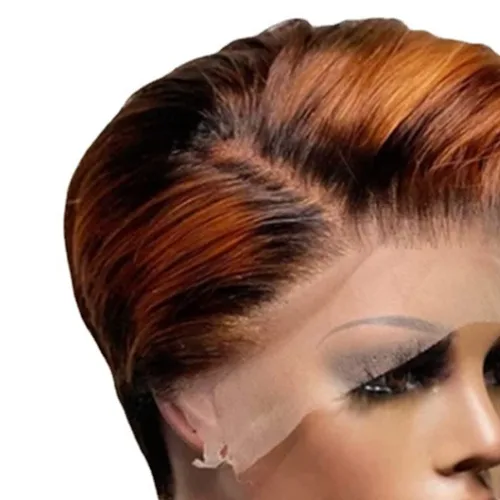 Vista 3 de Pelucas cortadas, peluca sintética corta de corte Bob de 6 pulgadas, lindas pelucas de cabello rizado sin encaje para mujeres negras, pelucas rubias