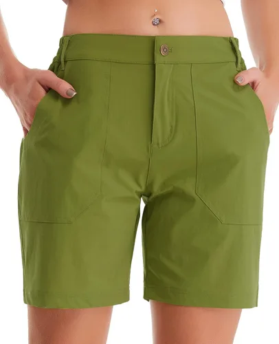 Vista 2 de MEETWEE Women's Hiking Cargo Shorts Quick Dry Travel Athletic Golf Short with Pockets Water Resistant