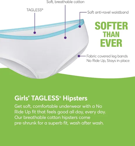 Vista 3 de Hanes - Calzones surtidos para niñas y niñas pequeñas