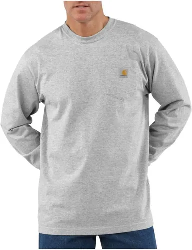 Vista 12 de Carhartt Camiseta de trabajo de manga larga con bolsillo para hombre Negro