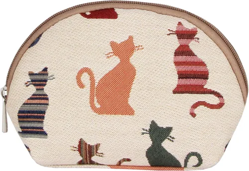 Vista 12 de Signare Bolsa de cosméticos para tapiz, bolsa de maquillaje para mujer con diseño floral Flor y tragar