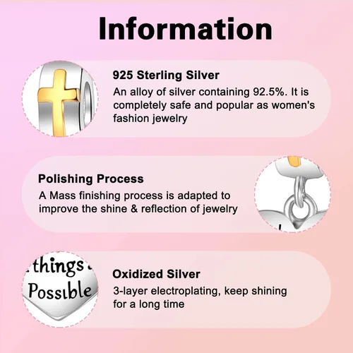 Vista 33 de Abalorios de plata de ley 925 con letras de la A ~ Z, para pulseras, collares, Día de San Valentín, Día de la Madre, joyería regalos para mujeres