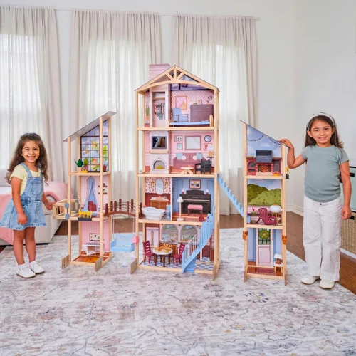 Vista 2 de KidKraft Kraft Your Way™ Magnolia Mansion Dollhouse; 71 Pc Amazon Exclusive