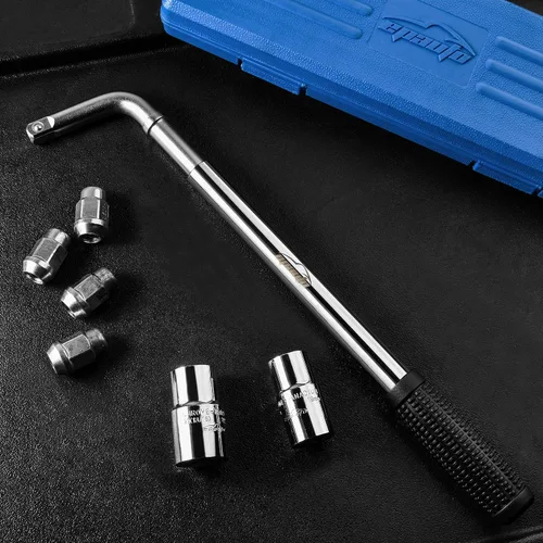 Vista 4 de EPAuto Llave de cruceta telescópica, llave para rueda con cuencas de CR-V (17/19, 21/22mm)