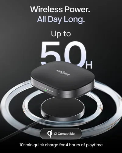 Vista 8 de SHOKZ OpenFit Pro - Auriculares abiertos con reducción de ruido, Dolby Negro