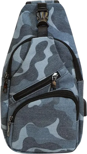 Vista 24 de Nupouch Mochila cruzada antirrobo, carga USB, mochila ligera para viajes, senderismo, todos los días