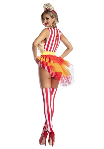 Vista 2 de Disfraz Popcorn Babe Talla Plus para Mujer Multicolor