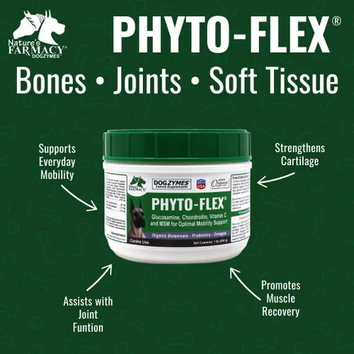 Vista 5 de Dogzymes Phyto Flex - Glucosamina, condroitina, MSM y ácido hialurónico... (8 onzas)