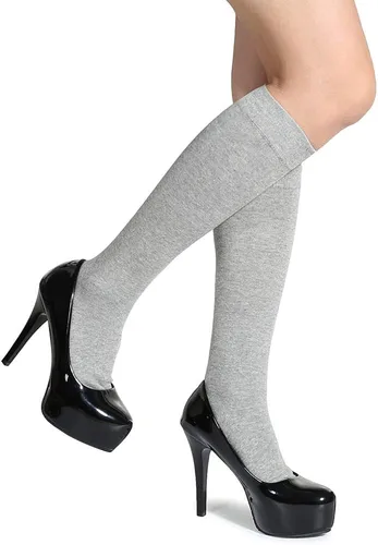Vista 4 de Leotruny 3 pares de calcetines de algodón opacos hasta la rodilla para mujer