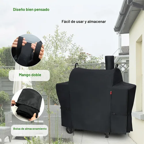 Vista 6 de Cubierta de parrilla al aire libre para parrilla Royal Gourmet CC1830T de 30" de barril de carbón, cubierta de parrilla Cover Geny impermeable