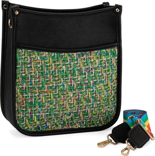 Vista 7 de Montana West Bolsos cruzados para mujer, bolsos de hombro tipo cubo
