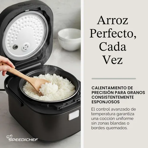 Vista 2 de Arrocera de 10 tazas con cesta de vapor, arrocera inteligente con olla interior antiadherente fácil de limpiar, temporizador de retraso y ajustes