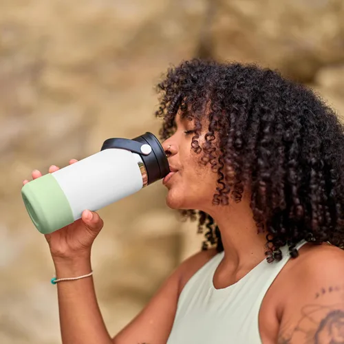 Vista 6 de Hydro Flask Flex Sip - Vaso de café de acero inoxidable aislado, antiderrames, a prueba de fugas, taza de café de viaje, 16 onzas, verde agave