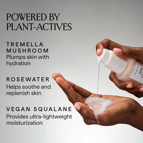 Vista 2 de HERBIVORE Pink Cloud Limpiador cremoso de gelatina, lavado facial hidratante con agua de rosas, escualano + hongo tremella, limpia suavemente +
