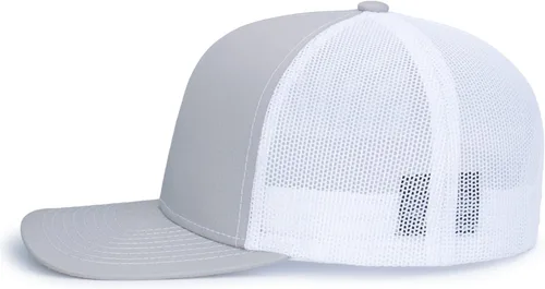 Vista 2 de Pacific Headwear Gorra Trucker Snapback de punto de contraste Gorra de malla transpirable perfecta para correr, gorra ajustable PX