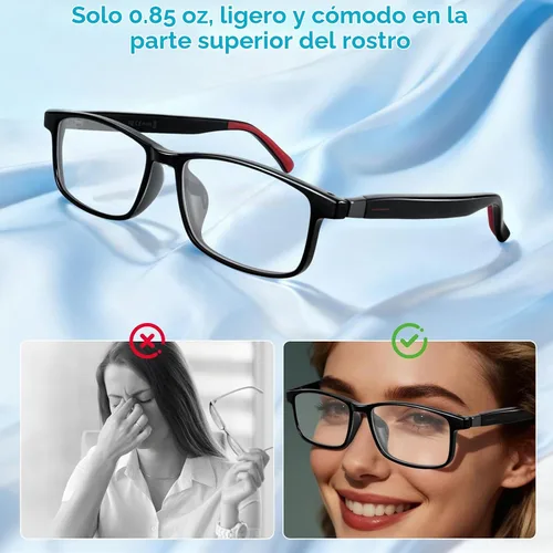 Vista 3 de Lentes Bluetooth inteligentes AI, traducción AI en tiempo real, lentes