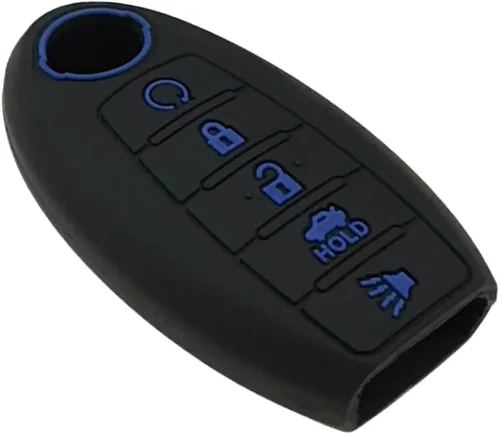 Vista 4 de REPROTECTING Funda de llave de goma de silicona Compatible con Nissan Altima SR Armada SL Maxima Murano Pathfinder Rogue Titan Versa Sentra