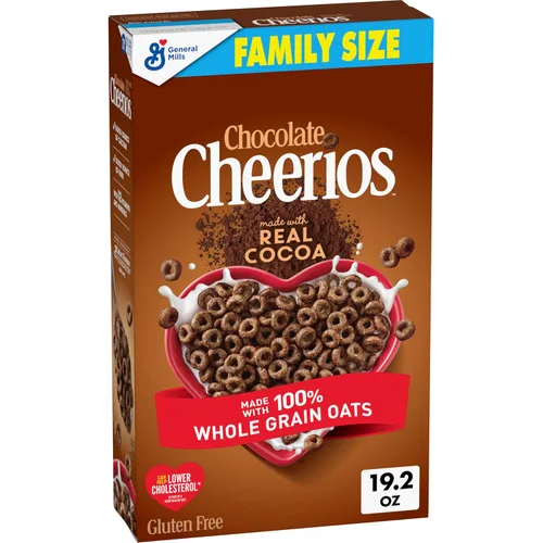 Vista 9 de Chocolate Cheerios, Cereal de desayuno sin gluten saludable para el corazón, hecho con avena integral, 11 onzas