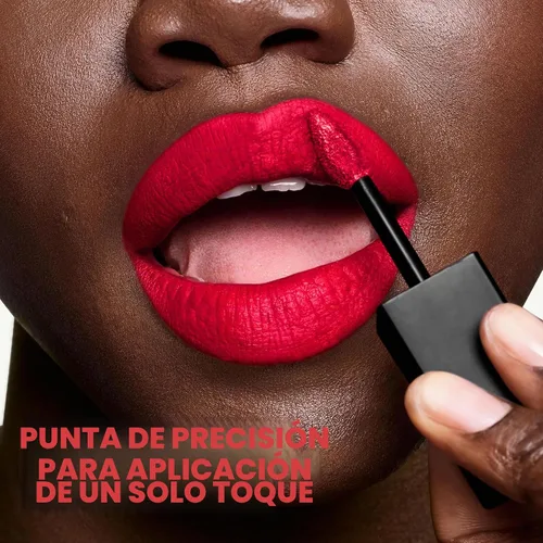 Vista 6 de Smashbox Always On Lápiz Labial Líquido Mate de Larga Duración, De Larga Duración, Resistente al Agua + No Reseca 01 - Juego limpio (Rosy Peach)