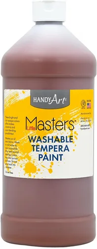 Vista 25 de Handy Art Little Masters - Pintura lavable, 16 onzas, color negro Bright & Mixable, High Opacity, Washable Colors for Classroom, Students, Kids