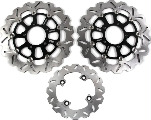 Vista 10 de Arashi Rotores de disco de freno delantero y trasero para Kawasaki Ninja ZX6R 600 2007-2015 Accesorios de repuesto de motocicleta ZX-6R 2008 2009