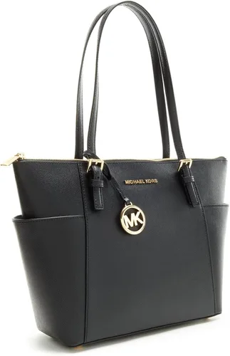 Vista 3 de Michael Kors Jet Set - Bolso de cuero para mujer, color negro, talla L, Negro