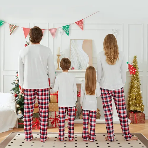 Vista 6 de VS&LLWQ Pijamas de Navidad a juego para la familia, pijamas de Navidad para la familia, pijamas de elfo, juego de pijamas de Navidad para las fiestas