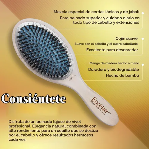 Vista 4 de Olivia Garden EcoHair - Cepillo de pelo de paleta de bambú