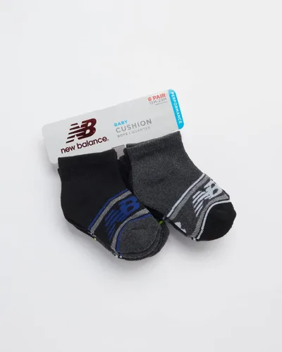 Vista 2 de New Balance Baby Boys' Socks - 6 Pack Cushion Quarter Cut Socks (InfantToddler)