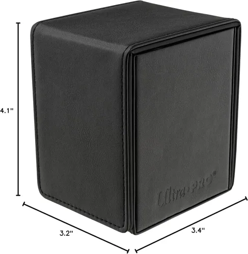 Vista 4 de Ultra Pro - Caja de cartas con tapa Vivid Alcove (negro) - Almacena y protege hasta 100 tarjetas coleccionables de tamaño estándar, béisbol