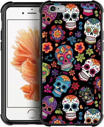 Vista 286 de Funda compatible con iPhone 8, a prueba de golpes, antiarañazos, bandera de ciervos de cola blanca de grano de madera estadounidense
