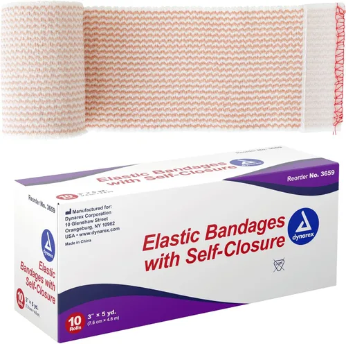 Vista 8 de Dynarex Vendajes elásticos con cierre automático, excelente compresión y estiramiento, vendajes elásticos sin látex con cierre de velcro, 4 pulgadas