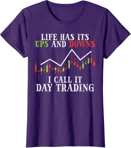 Vista 7 de Life Ups And Downs Day Trading Crypto Stock Market Trader T-Shirt, Negro