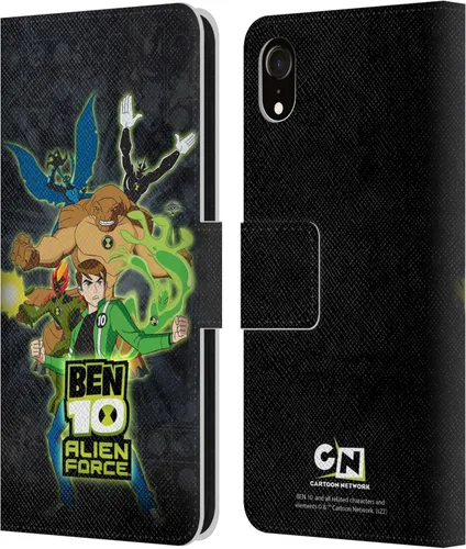Vista 8 de Head Case Designs Officially Licensed Ben 10: Alien Force Ben's Jacket Graphics Leather Wallet Case Compatible with Apple iPhone XR