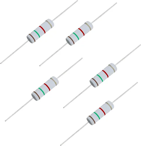 Vista 24 de Resistencia de película de óxido metálico de 1K Ohm, ± 5% de tolerancia de alta precisión de 5 vatios para circuito electrónico, resistencia