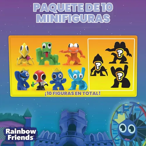 Vista 3 de Rainbow Friends - Set coleccionista de minifiguras de 10 unidades (10 figuras coleccionables, Serie 2)