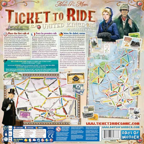 Vista 3 de Ticket To Ride Colección mapas volumen 5: juego de mesa Reino Unido