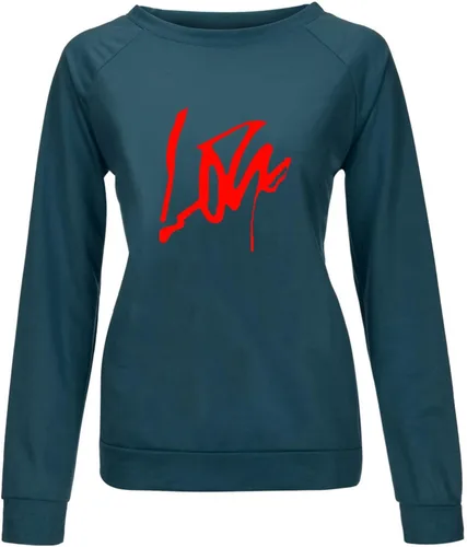 Vista 3 de TREBIN Sudaderas con capucha para mujer, para otoño e invierno, básicas, versátiles, casuales, sueltas, a la moda, con estampado de manga larga