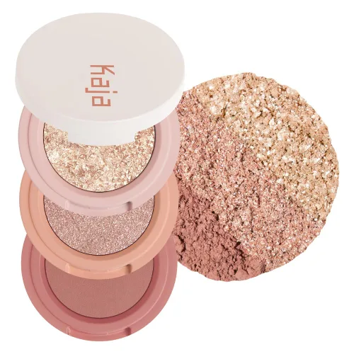 Vista 9 de Kaja Beauty Bento Collection - Trío de sombras de ojos elásticas Tonos rosa ciruela, tamaño de viaje, 01 Rosewater, premio Allure Best of Beauty