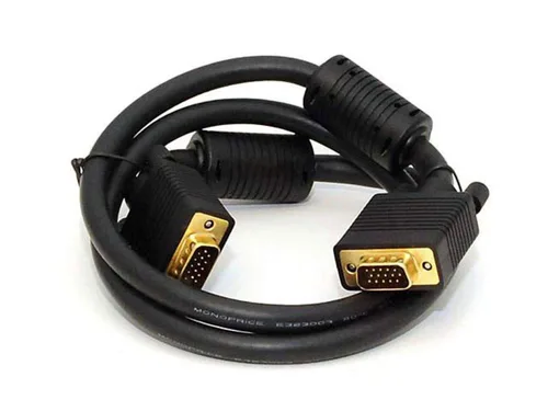 Vista 3 de Monoprice Cable de monitor SVGA Super VGA M/M de 1.5 pies con ferritas (chapado en oro)