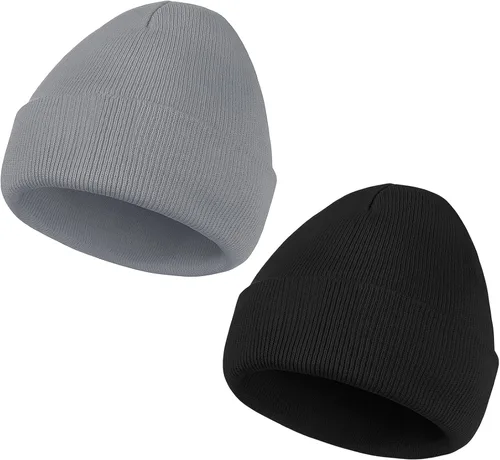 Vista 64 de American Trends Gorro para hombre y mujer, gorro de punto suave y lindo con diseño de calavera
