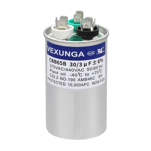Vista 61 de VEXUNGA Capacitor Dual de Arranque Redondo A/C de 50/5 uF 50+5 MFD 370VAC o 440VAC CBB65 CBB65B Capacitores de Aire Acondicionado para Motor