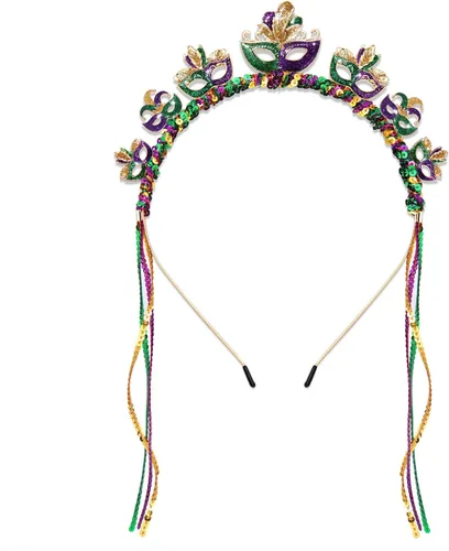 Vista 18 de MOLOCH Diadema de Navidad con lazo de Navidad, diadema de borla roja y verde, diadema de carnaval, disfraz de Navidad, accesorios para el cabello
