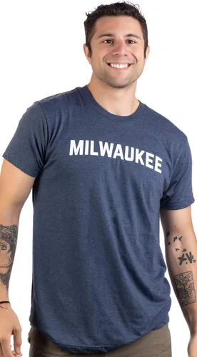 Vista 2 de Milwaukee - Camiseta clásica retro gris de Wisconsin Beer Brew Pride para hombre y mujer