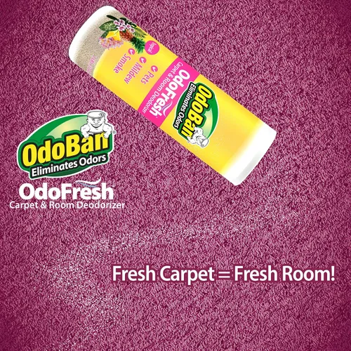Vista 4 de OdoBan OdoFresh Polvo Desodorante para Alfombras y Habitaciones para Olores y Hedores del Hogar, Incluye Humo, Orina de Mascotas, Perros y Arena