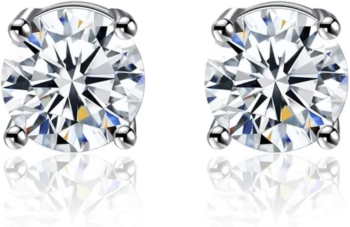 Vista 5 de Aretes de plata de ley 925 con circonita cúbica para mujeres y hombres, juego de aretes de perlas cultivadas en agua dulce natural, hipoalergénicos