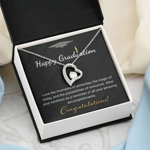Vista 2 de ZephariO Collar de graduación para ella 2023 - Collar de graduación 2019 para mujer, Cadenas de Plata 925 para mujer, regalos para graduación 2023